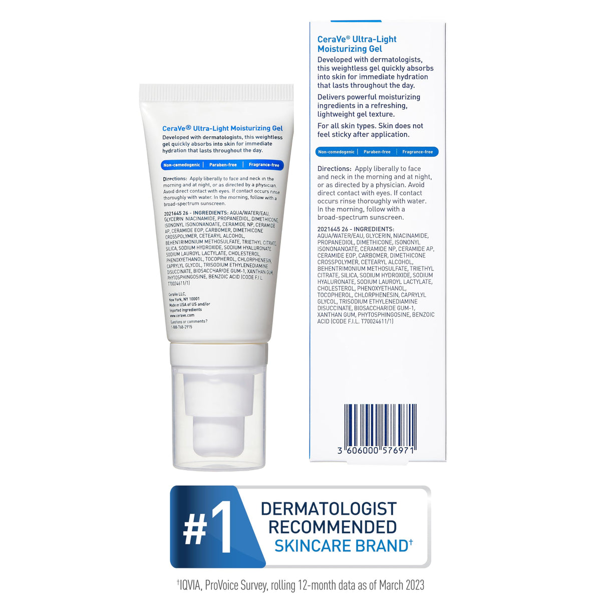 CeraVe gel layered under makeup to show compatibility and no pilling