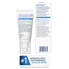 CeraVe gel layered under makeup to show compatibility and no pilling
