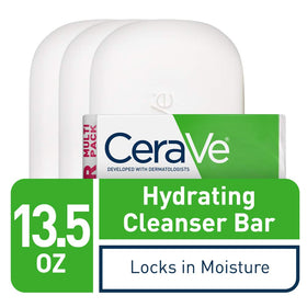 CeraVe hydrating cleanser bar close-up texture highlighting creamy moisturizing benefit