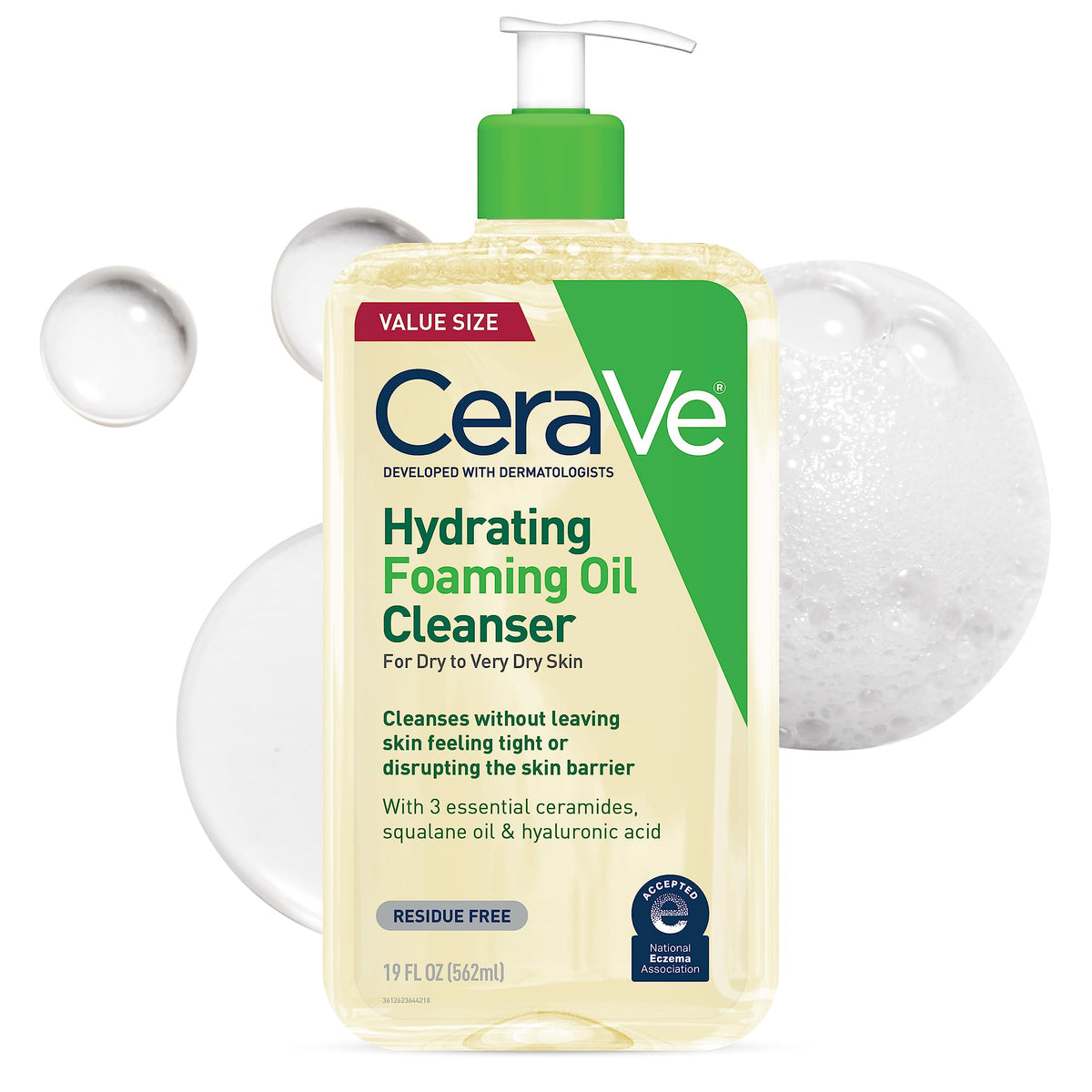 CeraVe front bottle showing product name and size, easy identification benefit