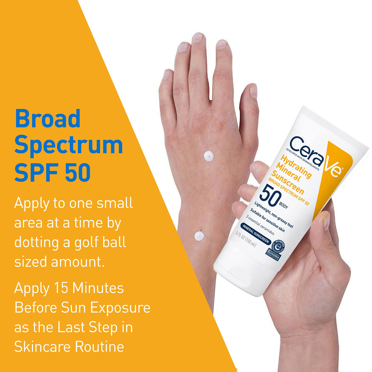 CeraVe ingredients label closeup showing zinc oxide, titanium dioxide and ceramides