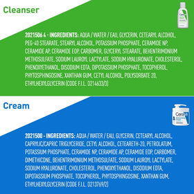 CeraVe duo on bathroom counter illustrating simple daily skincare routine