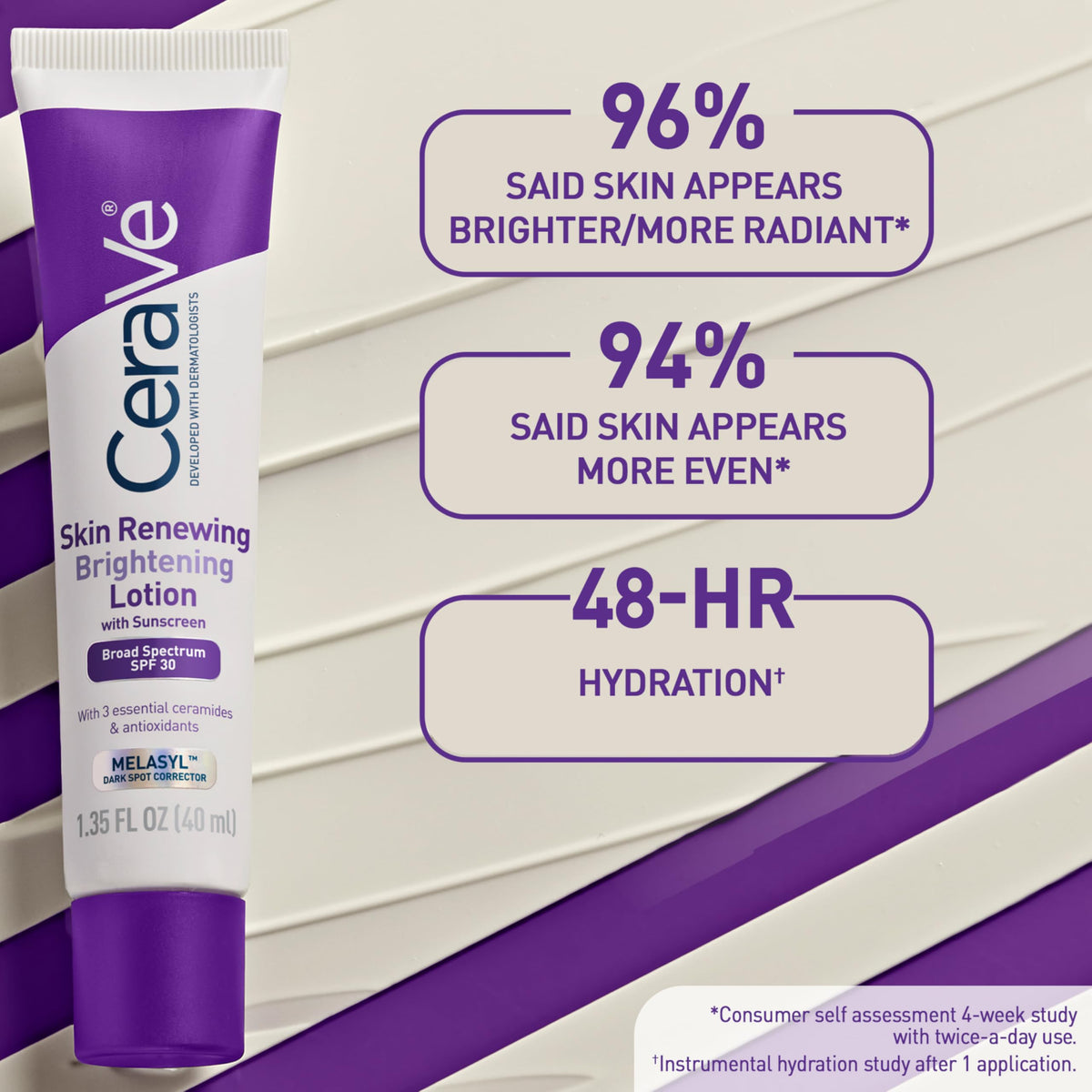 CeraVe size comparison with everyday item showing 1.35 fl oz portability
