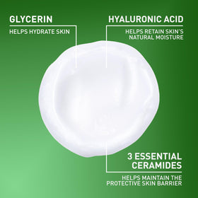 CeraVe lotion texture close-up highlighting creamy gel consistency for gentle hydration