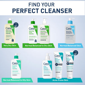 CeraVe removing makeup from face demonstrating thorough removal