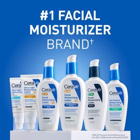 CeraVe close-up matte finish on skin minimizing shine and controlling oil