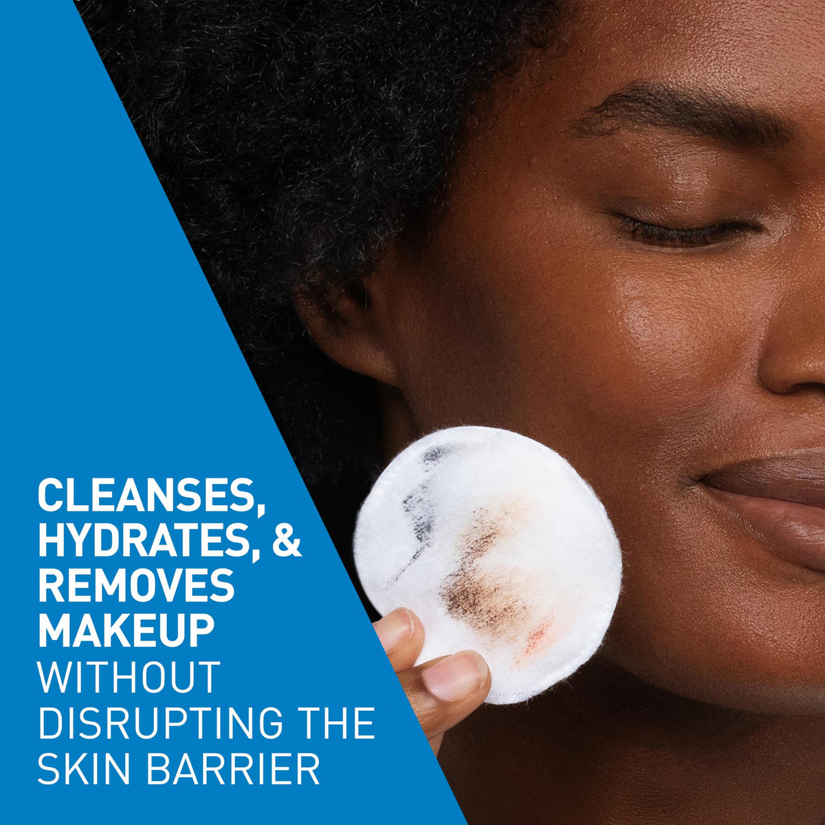 Pouring micellar water texture close-up showing gentle cleansing