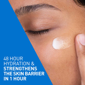 CeraVe open cap showing creamy night lotion ready for nightly application benefit