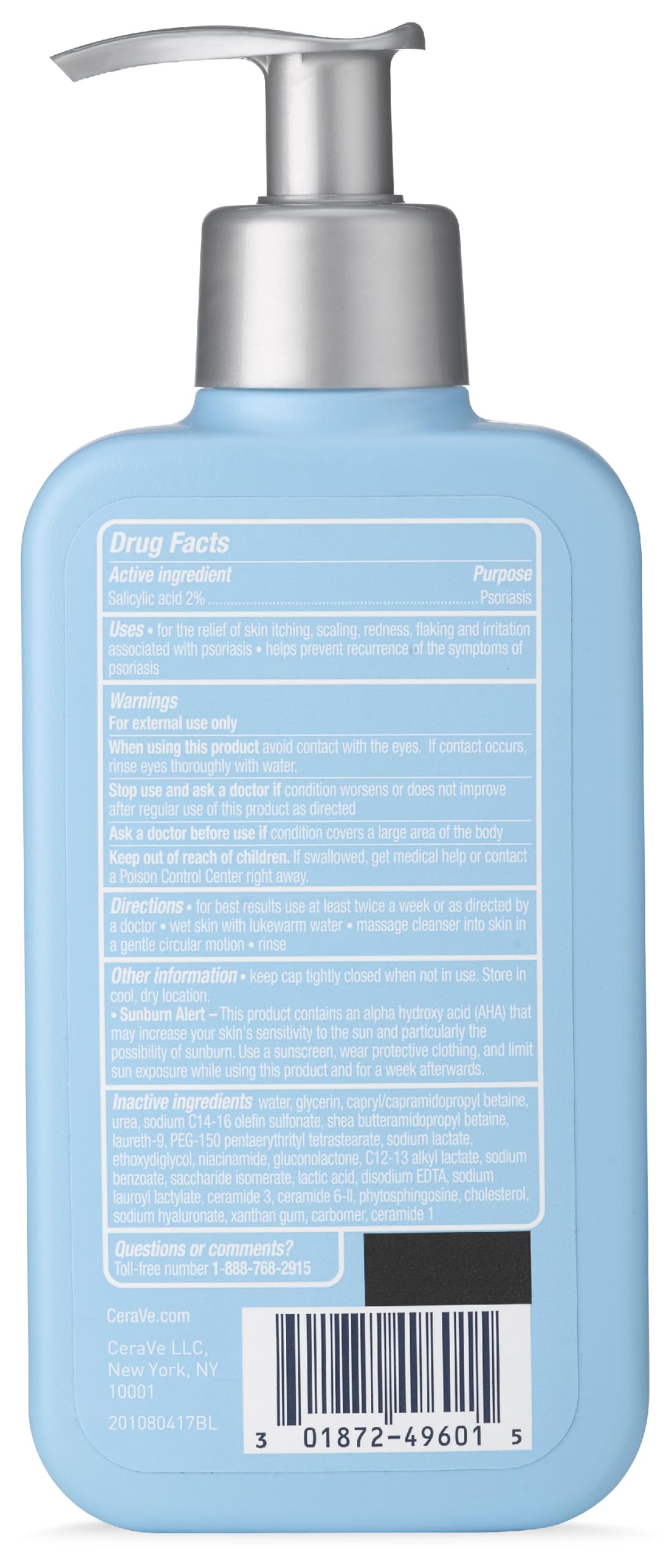 CeraVe in-shower use image illustrating lather and rinsing benefit