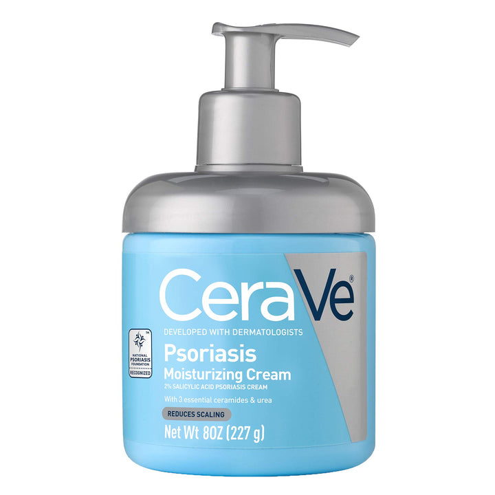 CeraVe front packaging showing the psoriasis cream and benefits