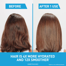 CeraVe shampoo texture pouring to show gentle sulfate-free cleansing benefit
