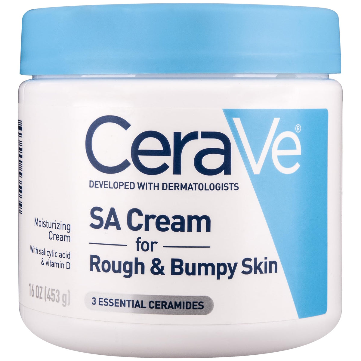 CeraVe SA Cream front packaging showing product name and size benefiting clear identification