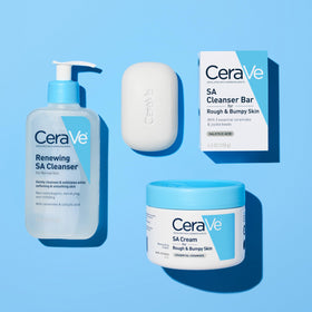 CeraVe SA Cream beside a ruler showing 16 oz size for scale and value perception