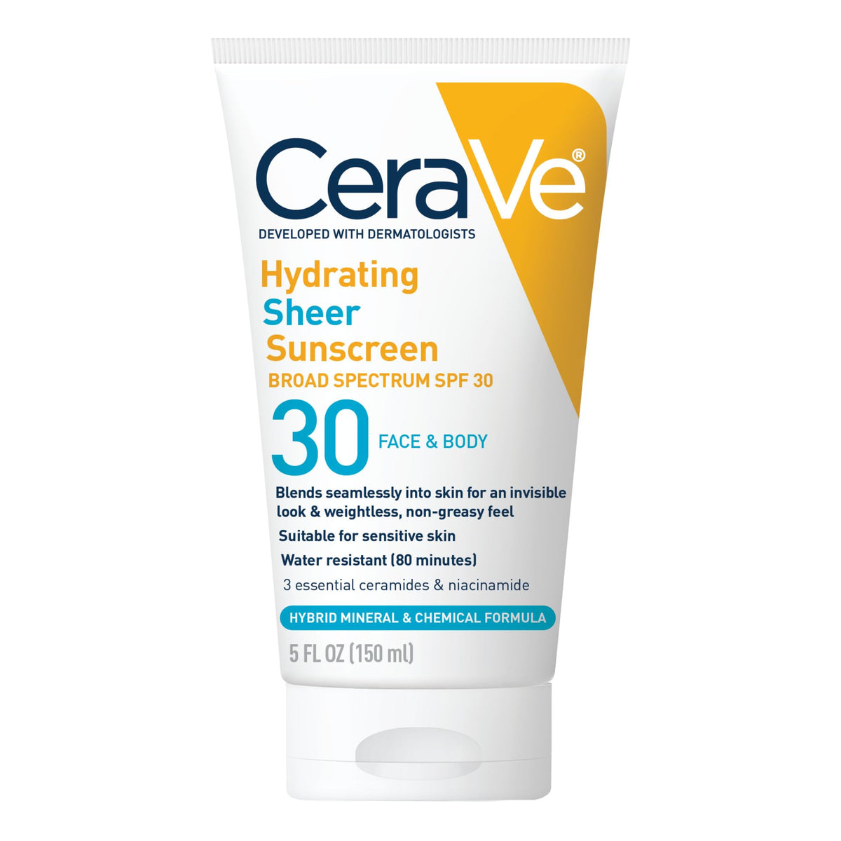 CeraVe front packaging showing SPF 30 and broad-spectrum protection benefit