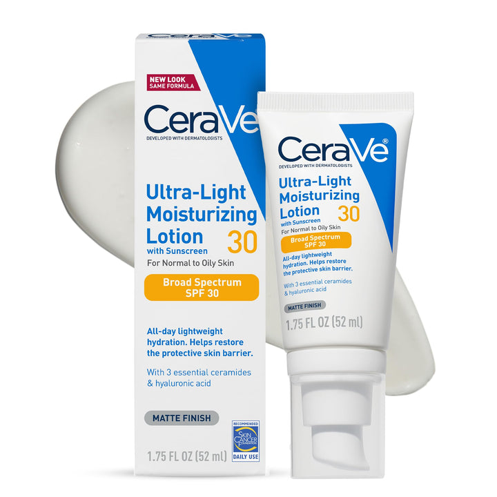 CeraVe front packaging showing SPF 30 protection and matte benefit