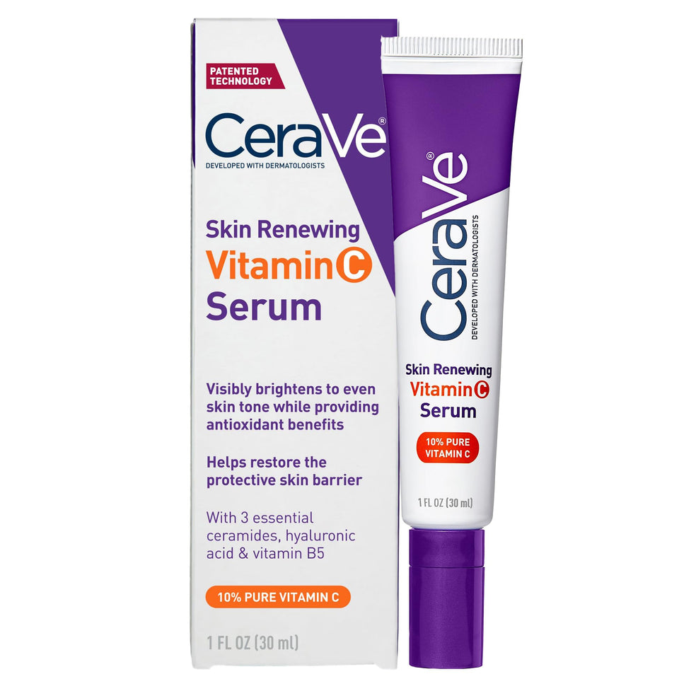 CeraVe front packaging showing 10% vitamin C benefits and branding