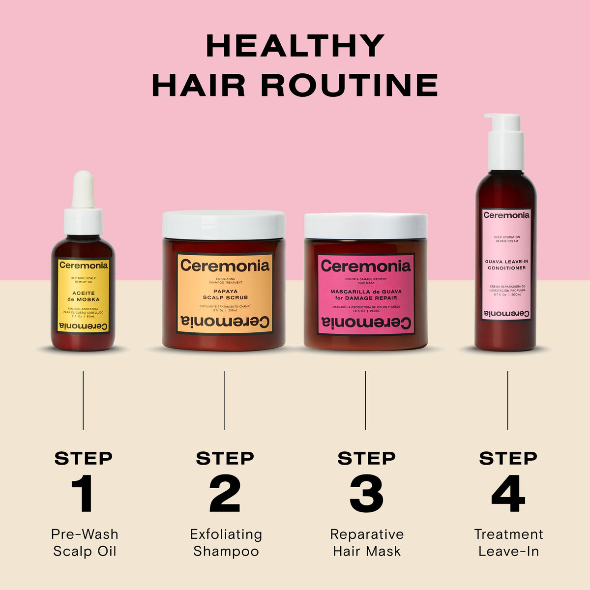 Ceremonia on bathroom shelf in lifestyle scene for everyday routine benefit