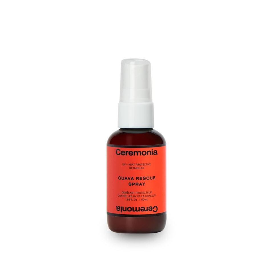 Ceremonia front packaging showing 2 fl oz bottle and clear label benefits