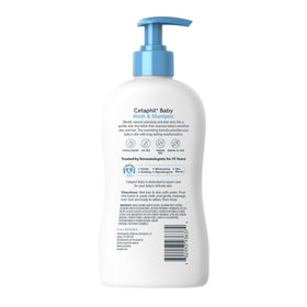 Cetaphil baby bath lifestyle scene showing calm, soothing bath routine