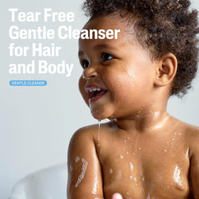 Cetaphil baby texture lather demonstrating mild foaming and gentle cleanse