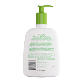 Bathroom shelf with two Cetaphil bottles portraying everyday skincare routine