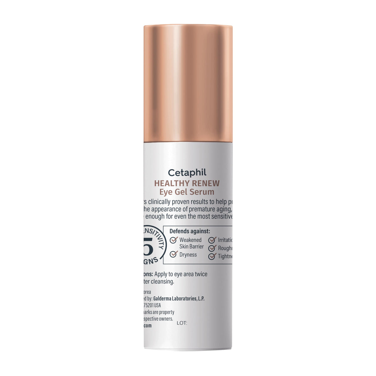 Cetaphil before and after eye area comparison showing visible smoothing benefit