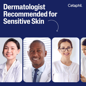 Cetaphil cleaned face before and after to show refreshed skin