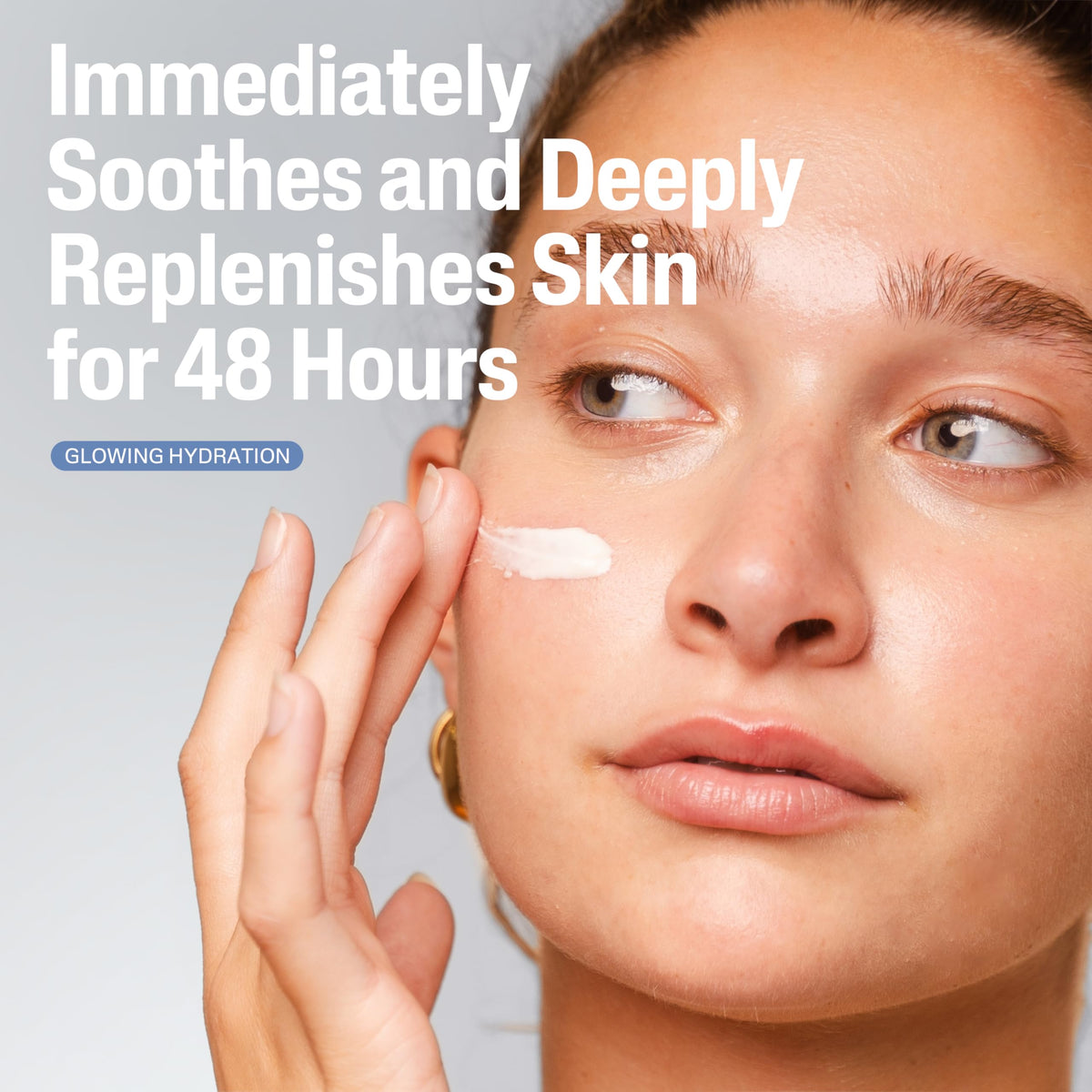 Cetaphil cream applied on hand demonstrating quick absorption and smoothing