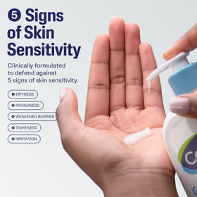 Cetaphil creamy texture close-up demonstrating gentle hydration benefit