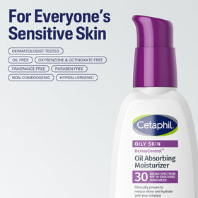 Cetaphil DermaControl 4 fl oz size comparison in hand for scale