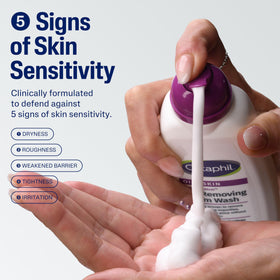 Cetaphil pump close-up demonstrating easy dispensing and hygiene