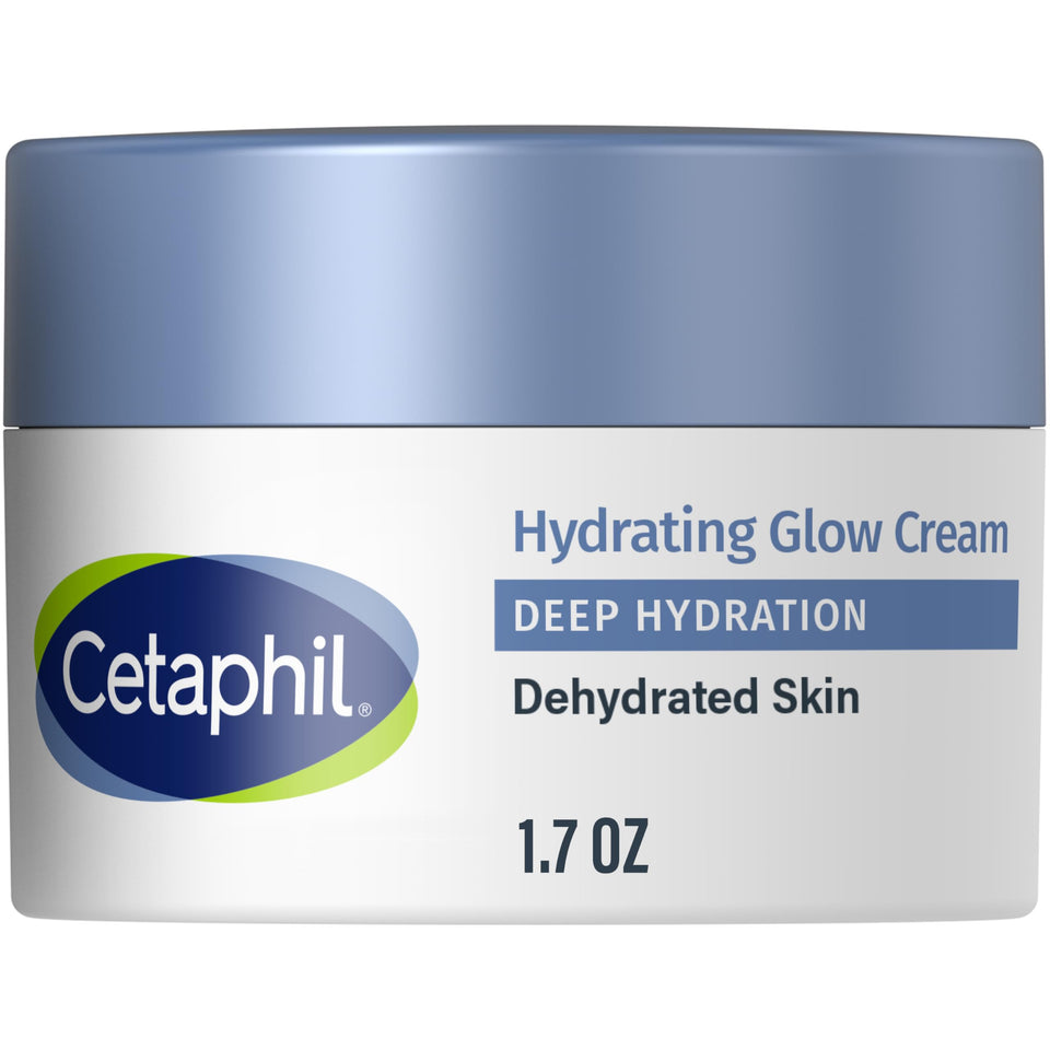 Cetaphil front jar closeup showing product packaging and easy dispensing benefit