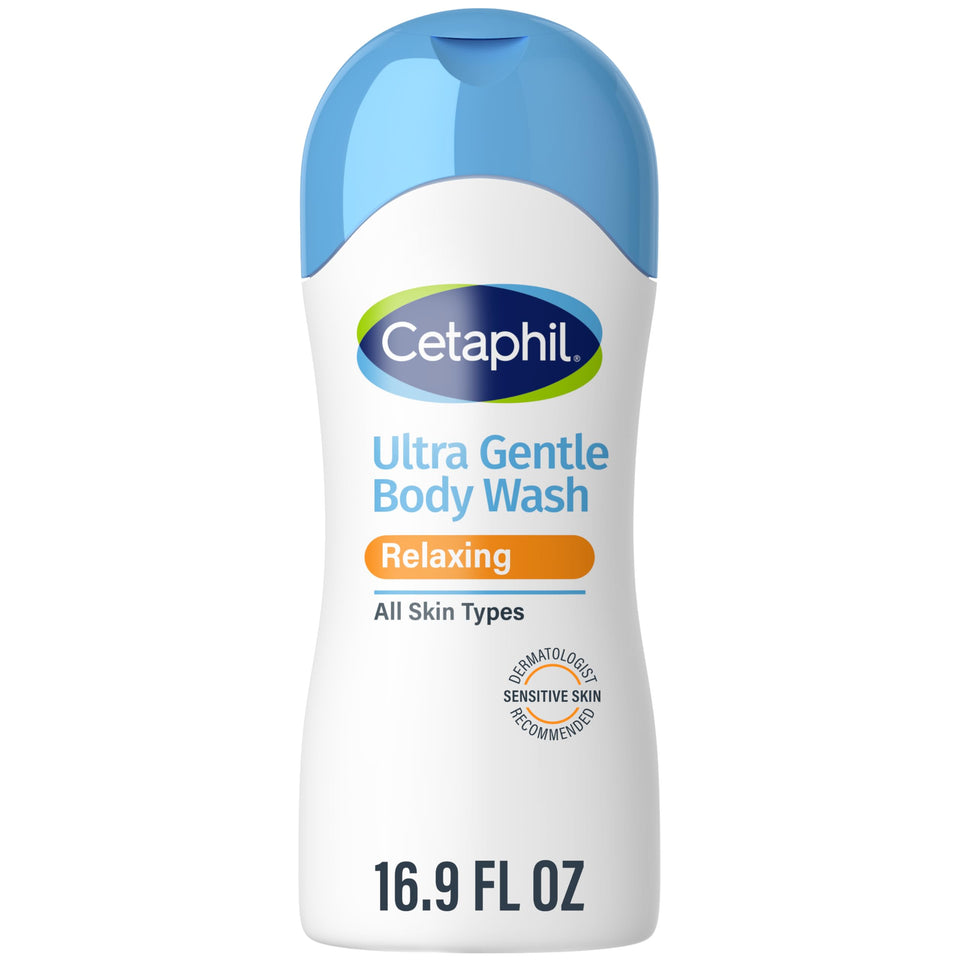 Cetaphil front packaging showing bottle and calming benefit