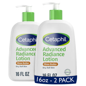 Cetaphil front packaging showing two 16 oz bottles and clear benefits