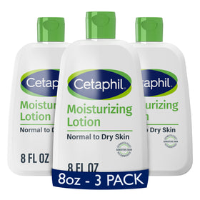 Cetaphil front packaging shows 8 oz bottle and benefits