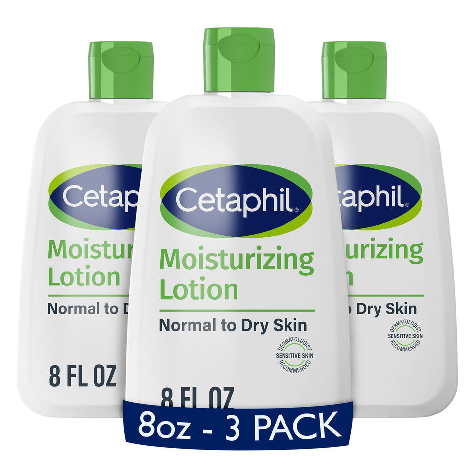 Cetaphil front packaging shows 8 oz bottle and benefits