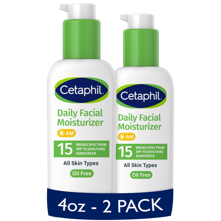 Cetaphil front packaging showing SPF 15 and gentle hydration benefits