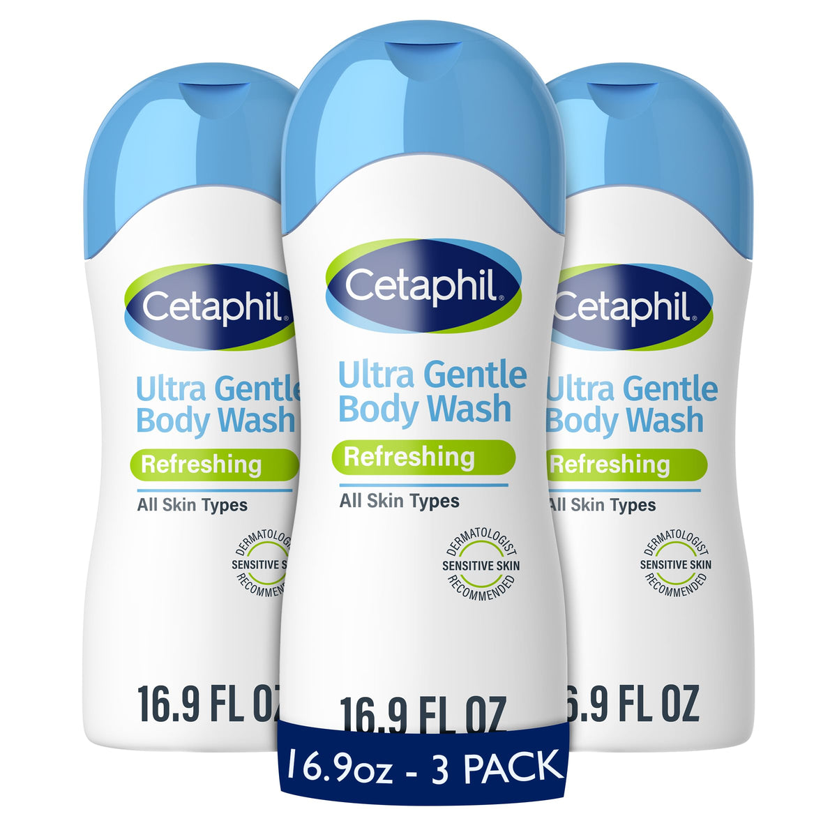 Cetaphil front packaging showing product benefits and gentle formula