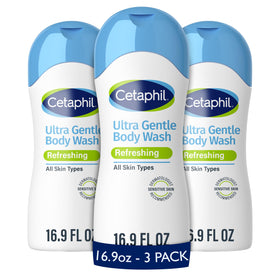 Cetaphil front packaging showing product benefits and gentle formula