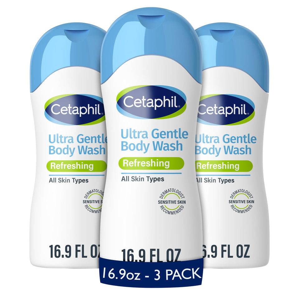 Cetaphil front packaging showing product benefits and gentle formula