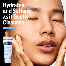 Cetaphil gentle skin cleanser texture close-up demonstrating gentle hydration benefit