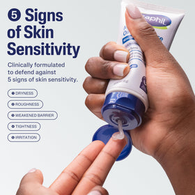 Cetaphil healing ointment creamy texture closeup demonstrates quick absorption benefit