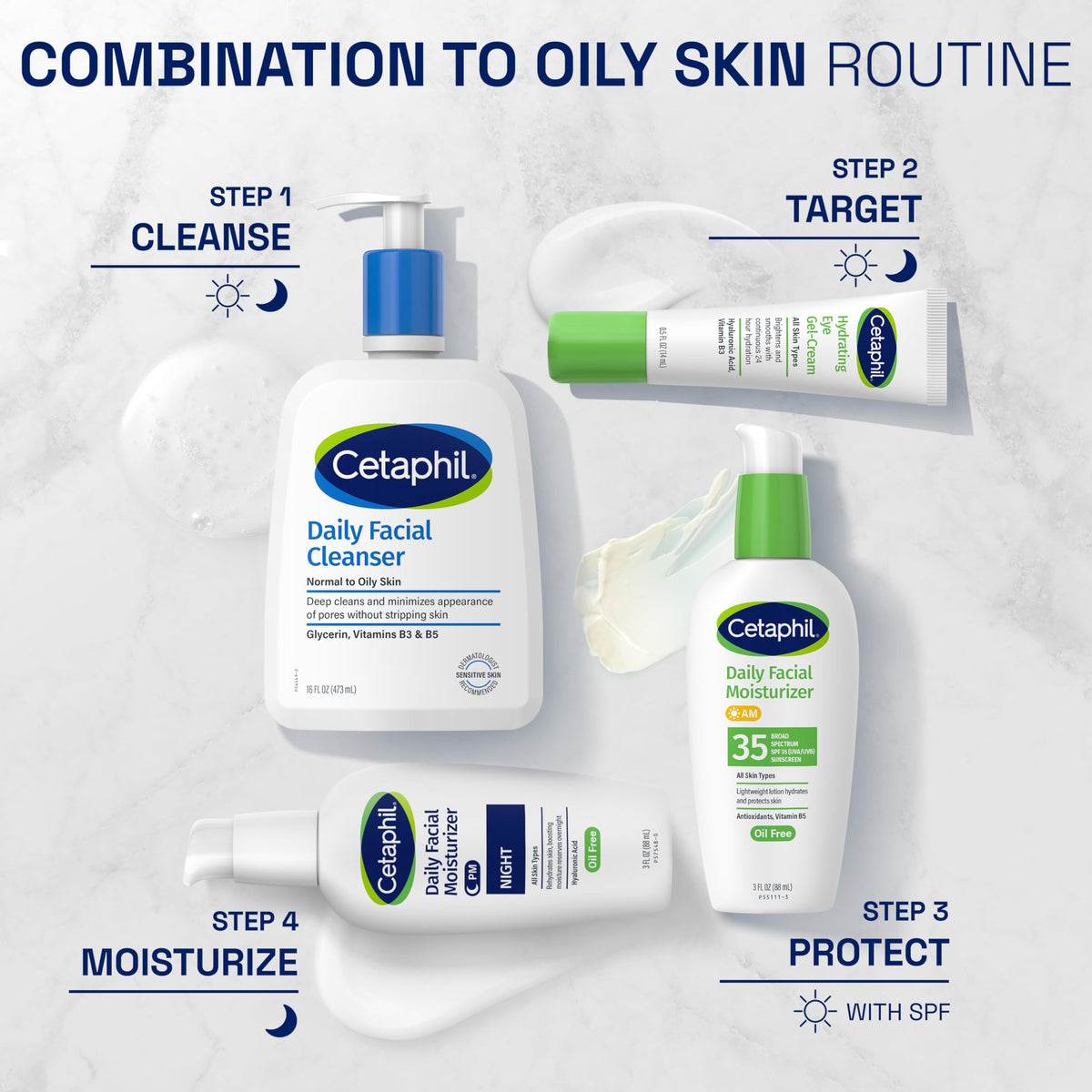 Cetaphil night moisturizer placed on bedside table suggesting easy integration into nightly routine