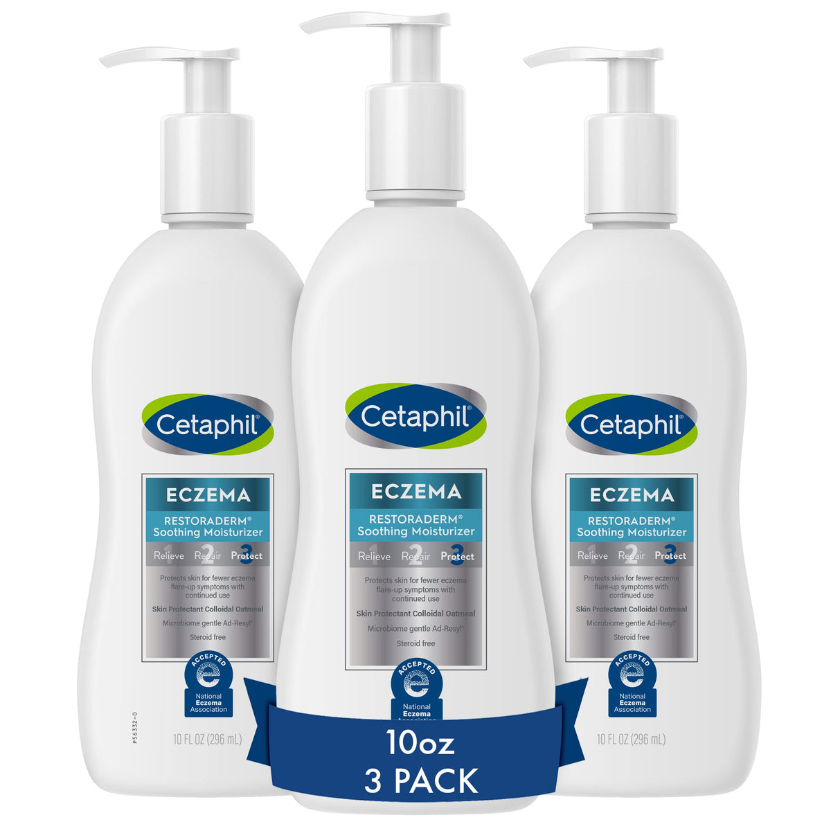 Cetaphil front packaging showing product and calming benefit