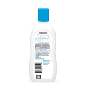 Hand holding Cetaphil bottle showing size and travel-friendly benefit