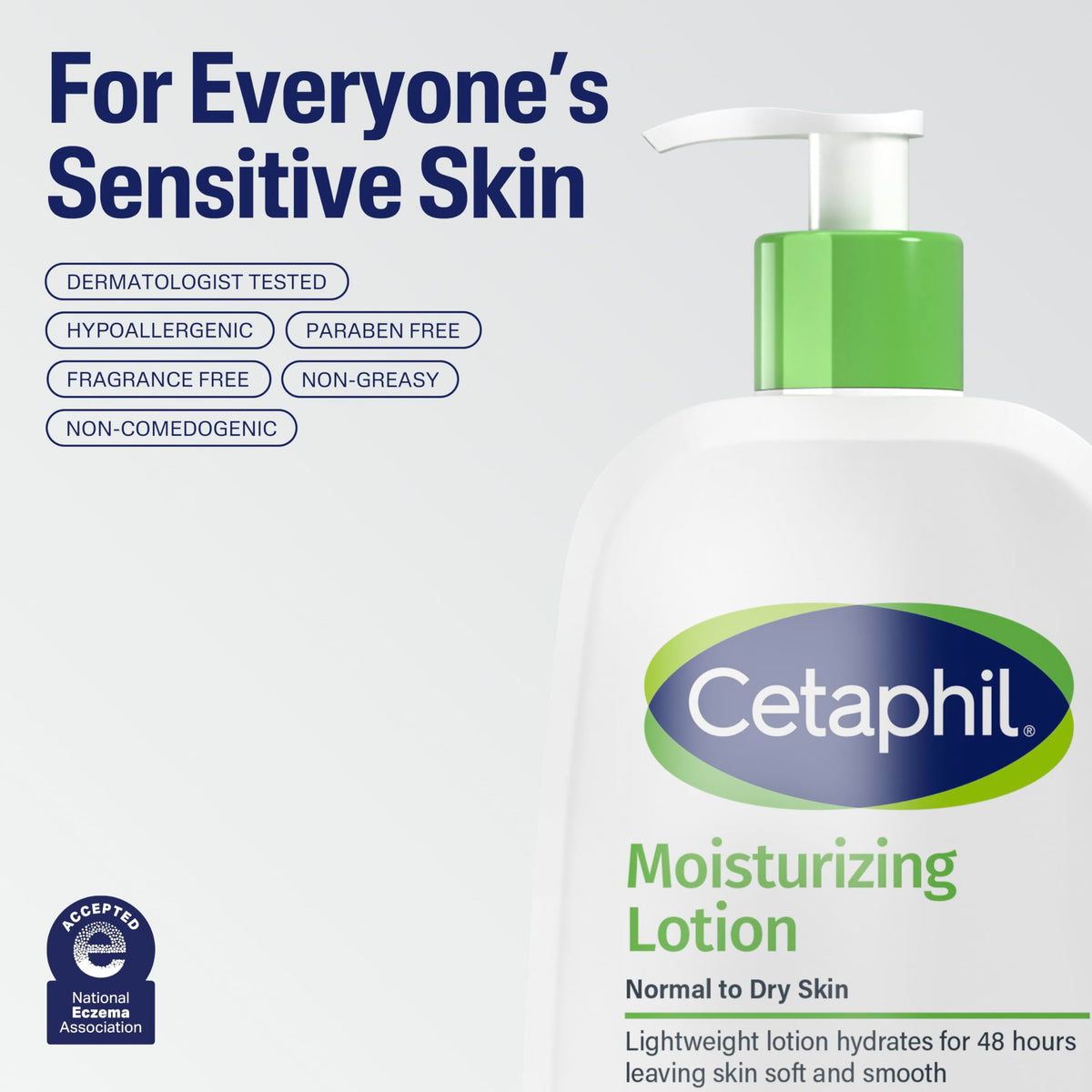 Cetaphil bottle next to phone to show 8 oz size comparison