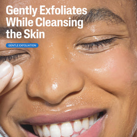 Cetaphil texture close-up showing micro-fine granules and smooth creamy base for gentle exfoliation