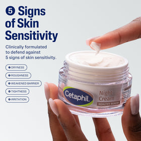 Cetaphil texture close-up of cream demonstrating fast absorption benefit