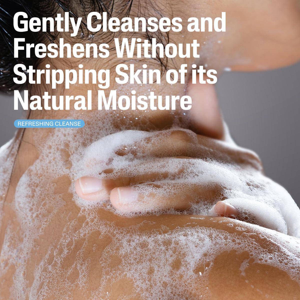 Cetaphil foam texture with aloe vera illustrating soothing hydration
