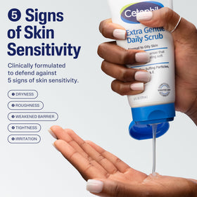 Cetaphil tube back label close-up detailing directions and gentle formulation benefits